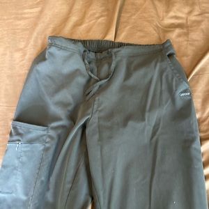 A pair of gently used black jockey scrub pants